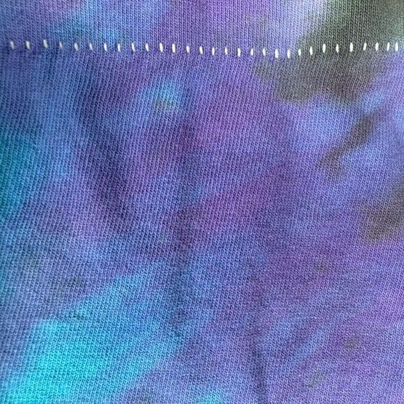 Vintage 90s Liquid Blue Grateful Dead Tie Dye Dancing Skeletons Shirt L USA - Picture 4 of 9